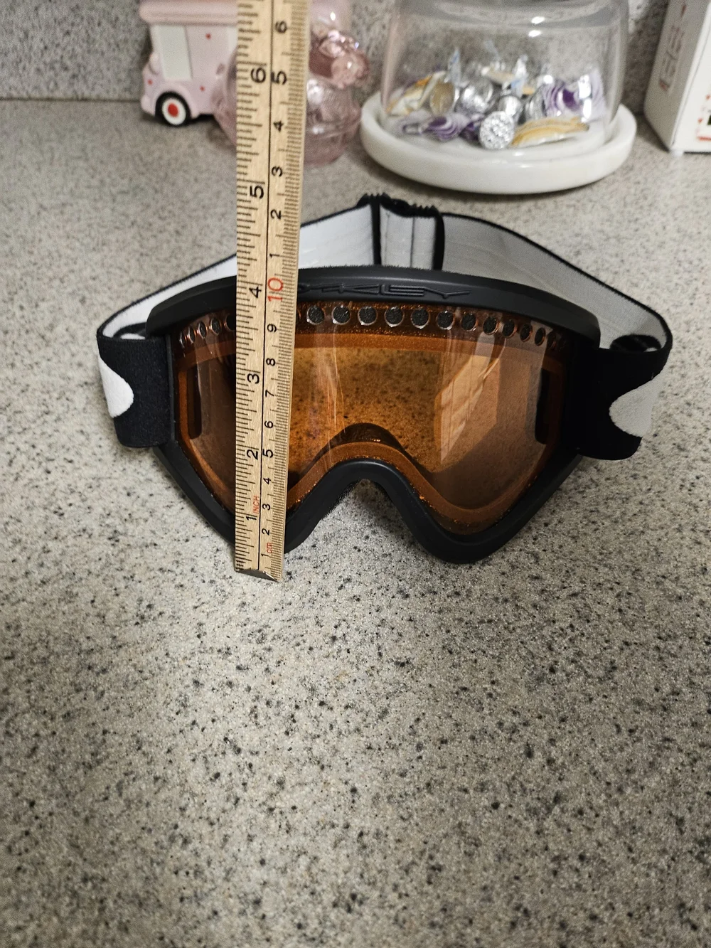 Oakley Black Goggles with Amber Lens